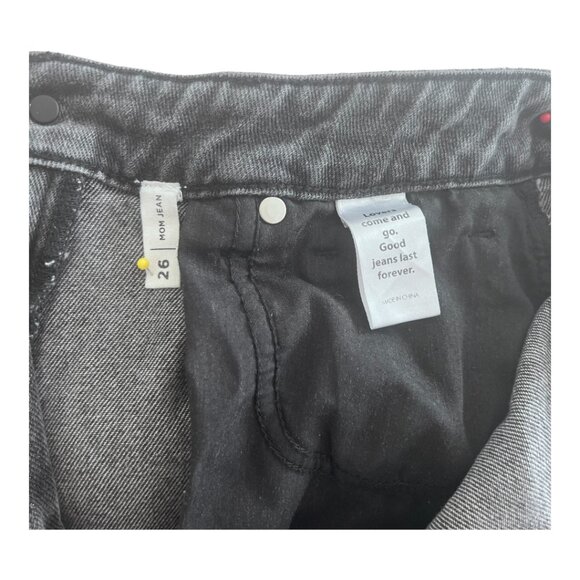 PacSun Black Ripped Mom Jean Size 26x29 - Picture 6 of 9